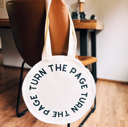 Turn the Page Circle Tote