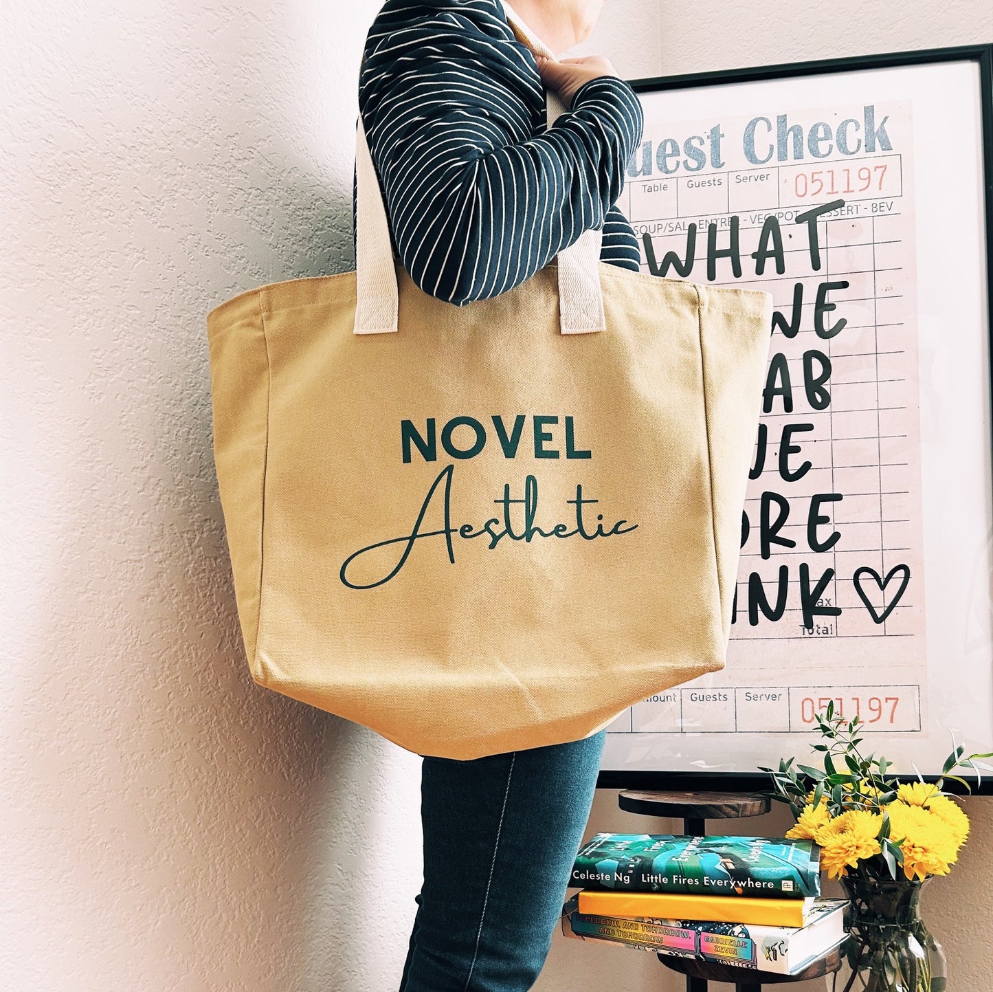 Novel Aesthetic Tote Bag