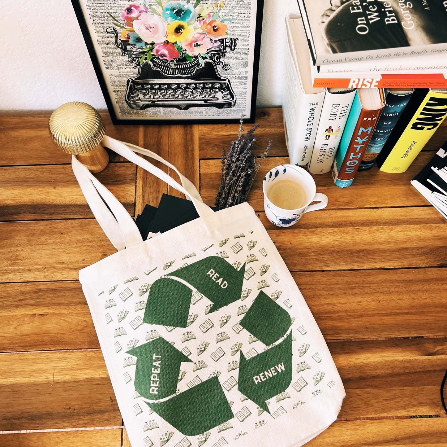 Read Renew Repeat Tote Bag