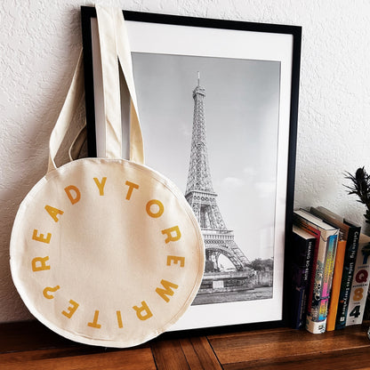 Ready to Rewrite Circle Tote Bag