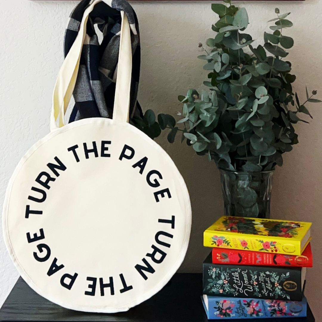 Turn the Page Circle Tote