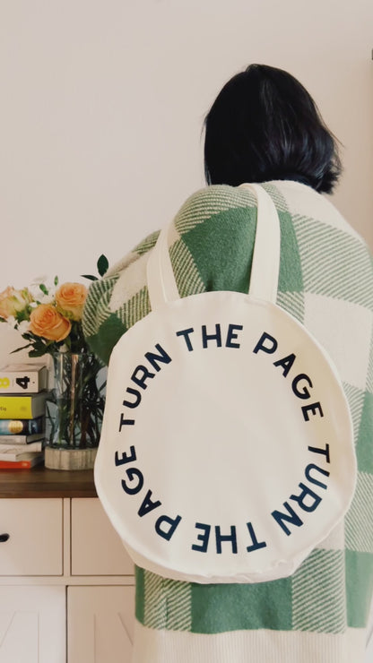 Turn the Page Circle Tote